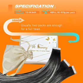 Sunny Hair Tape in Extensions on a mannequin head