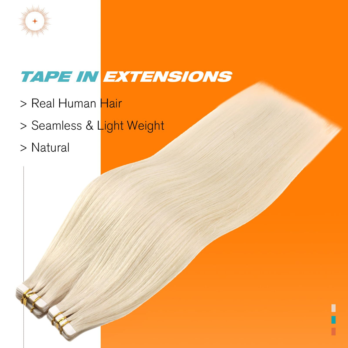 Sunny Hair Tape in Extensions Platinum Blonde packaging