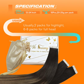 Sunny Hair Tape in Extensions showing natural blend