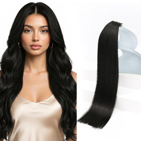 Sunny Hair Tape in Hair Extensions 22in Natural Black front view