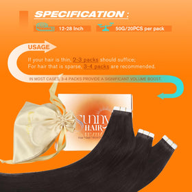 Sunny Hair Tape in Hair Extensions 24in displayed on a flat surface