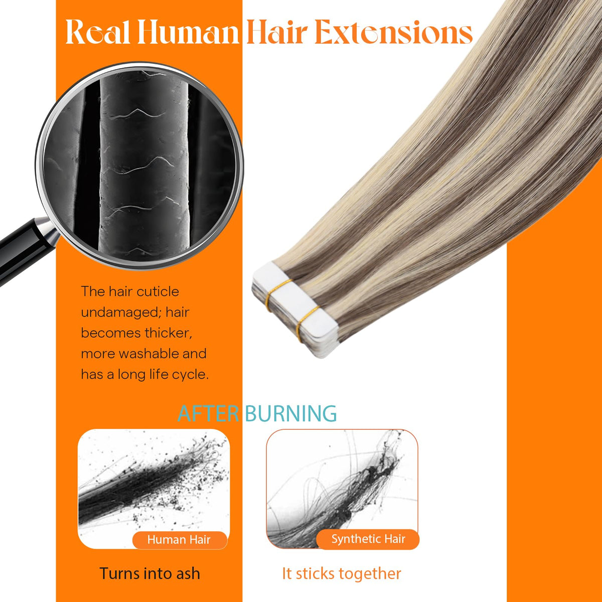 Sunny Hair Tape in Hair Extensions displayed on a mannequin