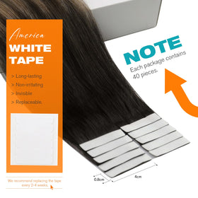 Sunny Hair Tape in Hair Extensions displayed with replacement strips