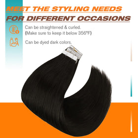 Sunny Hair Tape in Hair Extensions displayed with replacement tapes