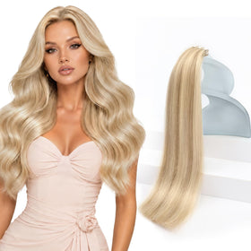 Sunny Hair Tape in Hair Extensions front view with packaging