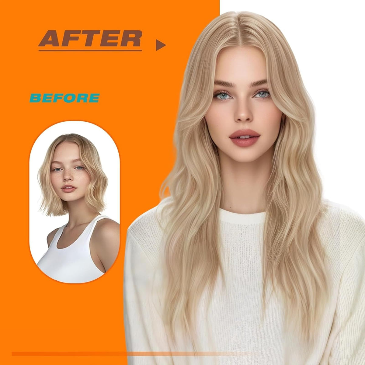 Sunny Hair Tape in Hair Extensions installation process