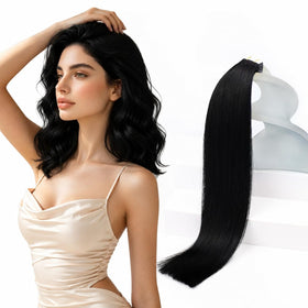 Sunny Hair Tape in Hair Extensions Jet Black front view