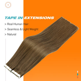Sunny Hair Tape in Hair Extensions Light Brown packaging