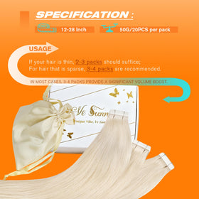 Sunny Hair Tape in Hair Extensions on a model