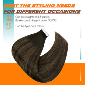Sunny Hair Tape in Hair Extensions styled on a model