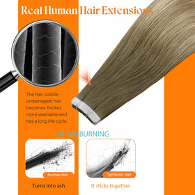 Sunny Hair Tape in Hair Extensions styled with heat tools