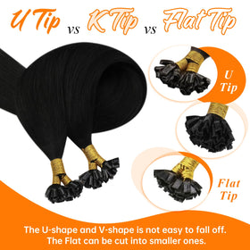 Sunny Hair U Tip extensions curled for a glamorous look