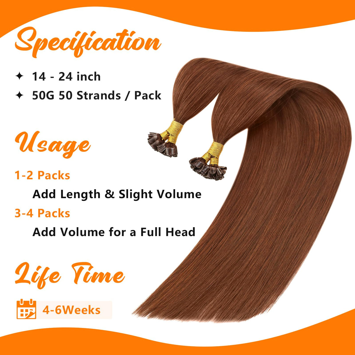 Sunny Hair U Tip extensions displayed in packaging