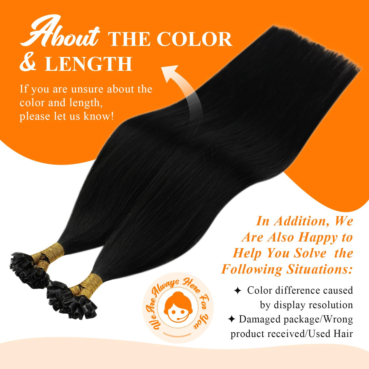 Sunny Hair U Tip extensions displayed in packaging