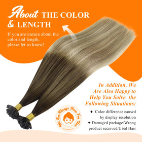 Sunny Hair U Tip extensions in natural light