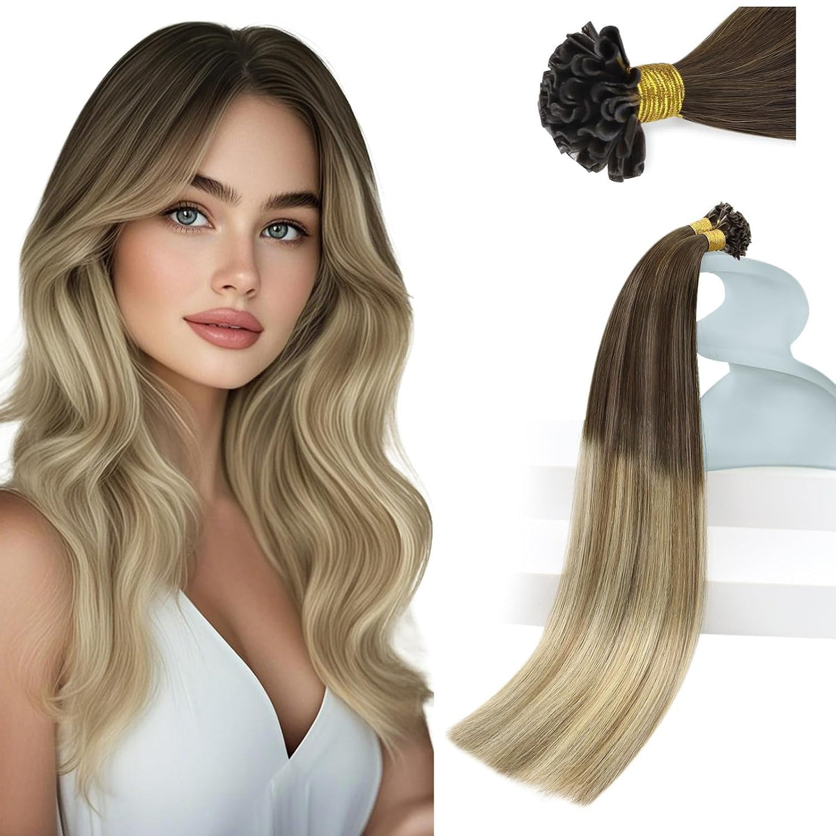 Sunny Hair U Tip Hair Extensions 90g front view