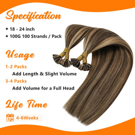 Sunny Hair U Tip Hair Extensions in packaging