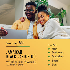 Sunny Isle Jamaican Black Castor Oil used for scalp massage