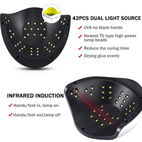 Sunrich UV Gel Nail Lamp 120W detachable base for easy cleaning