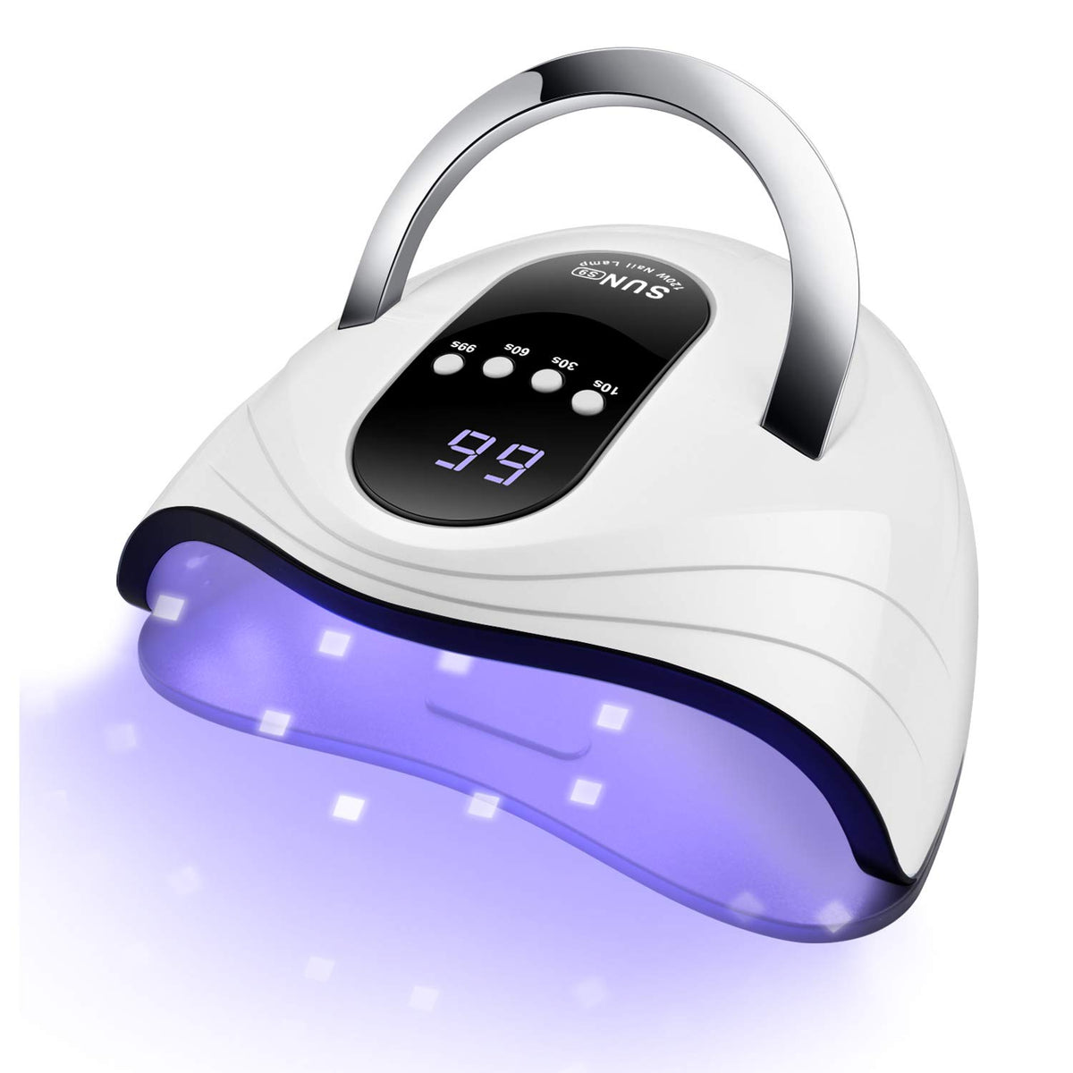 Sunrich UV Gel Nail Lamp 120W front view with LCD display