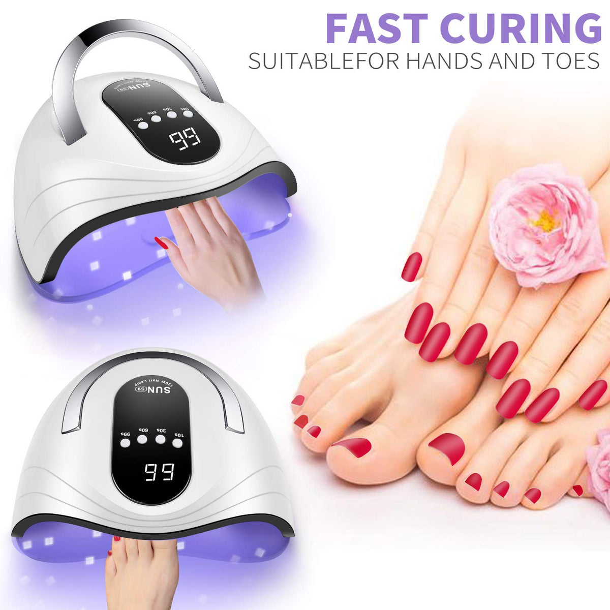 Sunrich UV Gel Nail Lamp 120W in a lifestyle setting