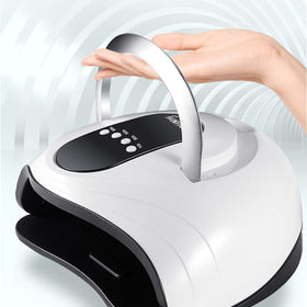 Sunrich UV Gel Nail Lamp 120W showing timer settings on LCD