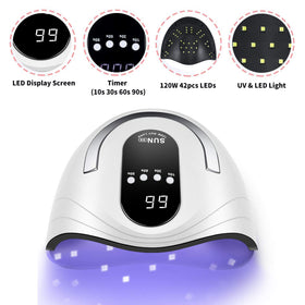 Sunrich UV Gel Nail Lamp 120W with hands inside for curing