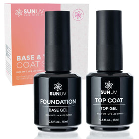 SUNUV Gel Top Coat & Base Coat Set 15ml front view