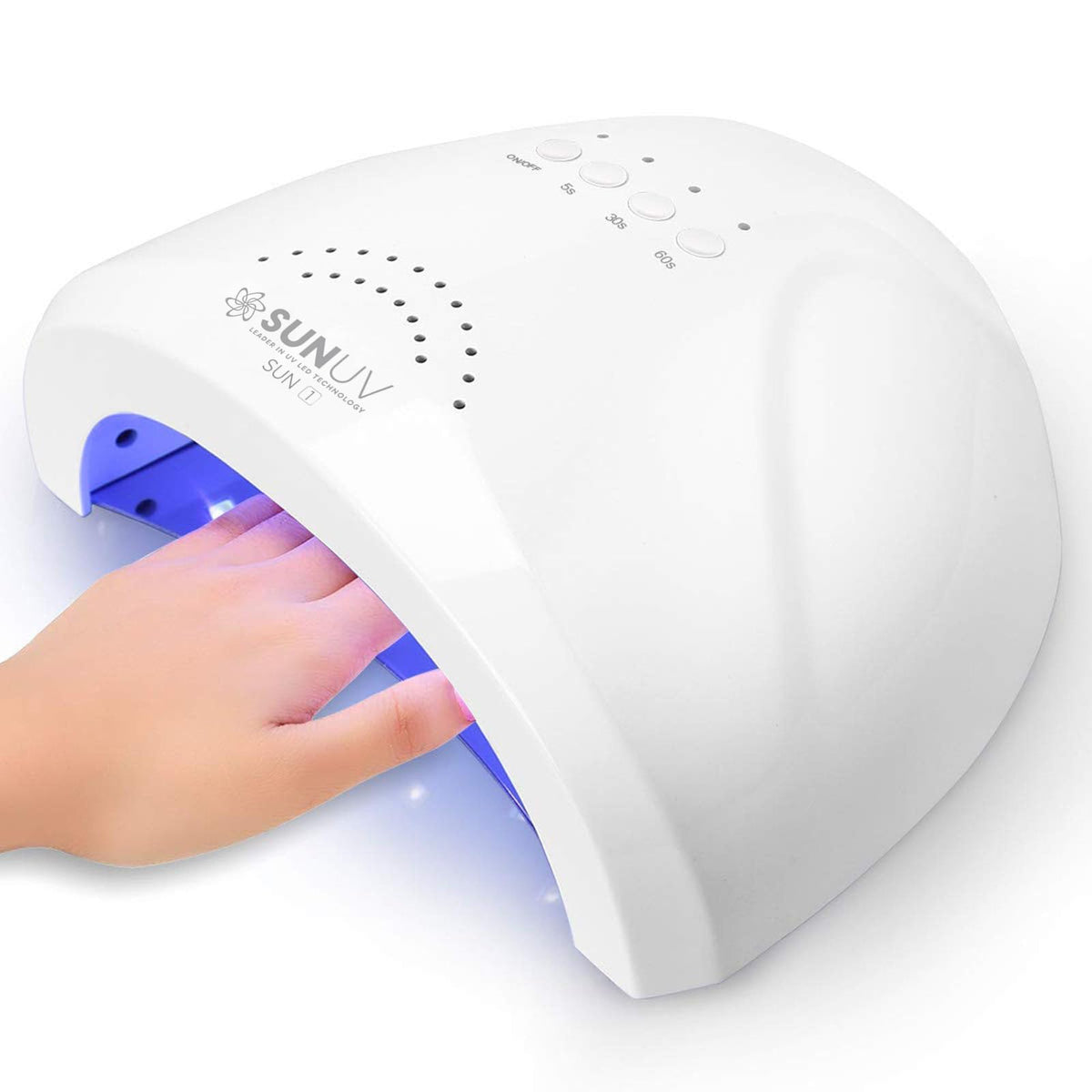 SUNUV UV LED Nail Lamp front view with 30 LED beads