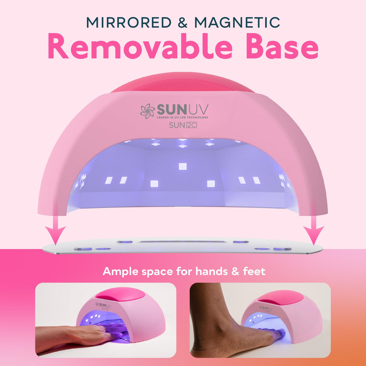 SUNUV UV LED Nail Lamp showing timer settings