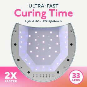 SUNUV UV LED Nail Lamp side view with gel nails