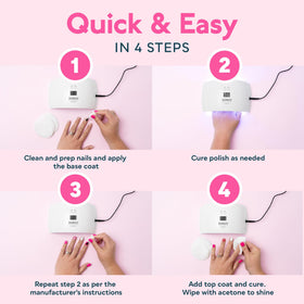 SUNUV UV LED Nail Lamp SUN9X Plus Pink back view
