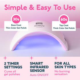 SUNUV UV LED Nail Lamp SUN9X Plus Pink side view
