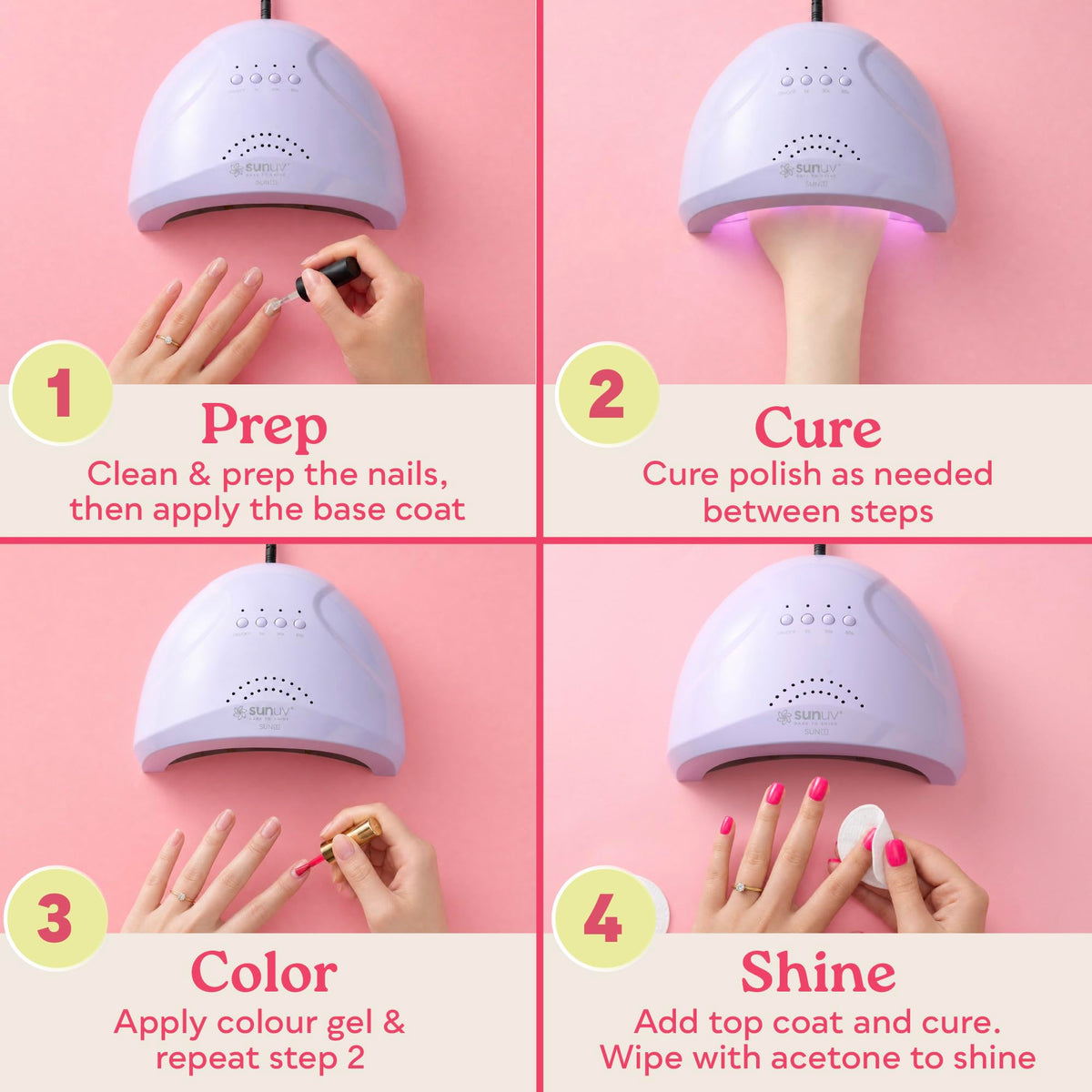 SUNUV UV LED Nail Lamp user manual and instructions