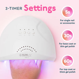 SUNUV UV LED Nail Lamp with removable base for easy cleaning