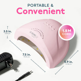 SUNUV UV Light for Gel Nails SUNONE Pink with gel polish