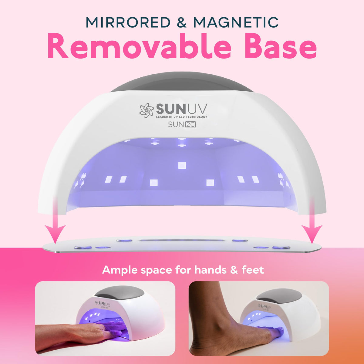 SUNUV UV Light for Gel Nails with gel polish bottles