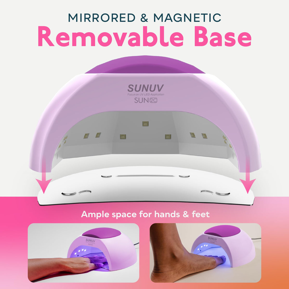 SUNUV UV Light Nail Dryer showing smart sensor feature