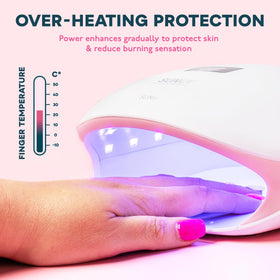 SUNUV UV Nail Lamp displaying preset time options