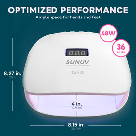 SUNUV UV Nail Lamp in a home nail care setup