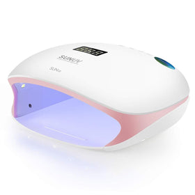SUNUV UV Nail Lamp pink model front view with LCD display