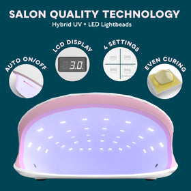 SUNUV UV Nail Lamp side view showing 36 LED lights