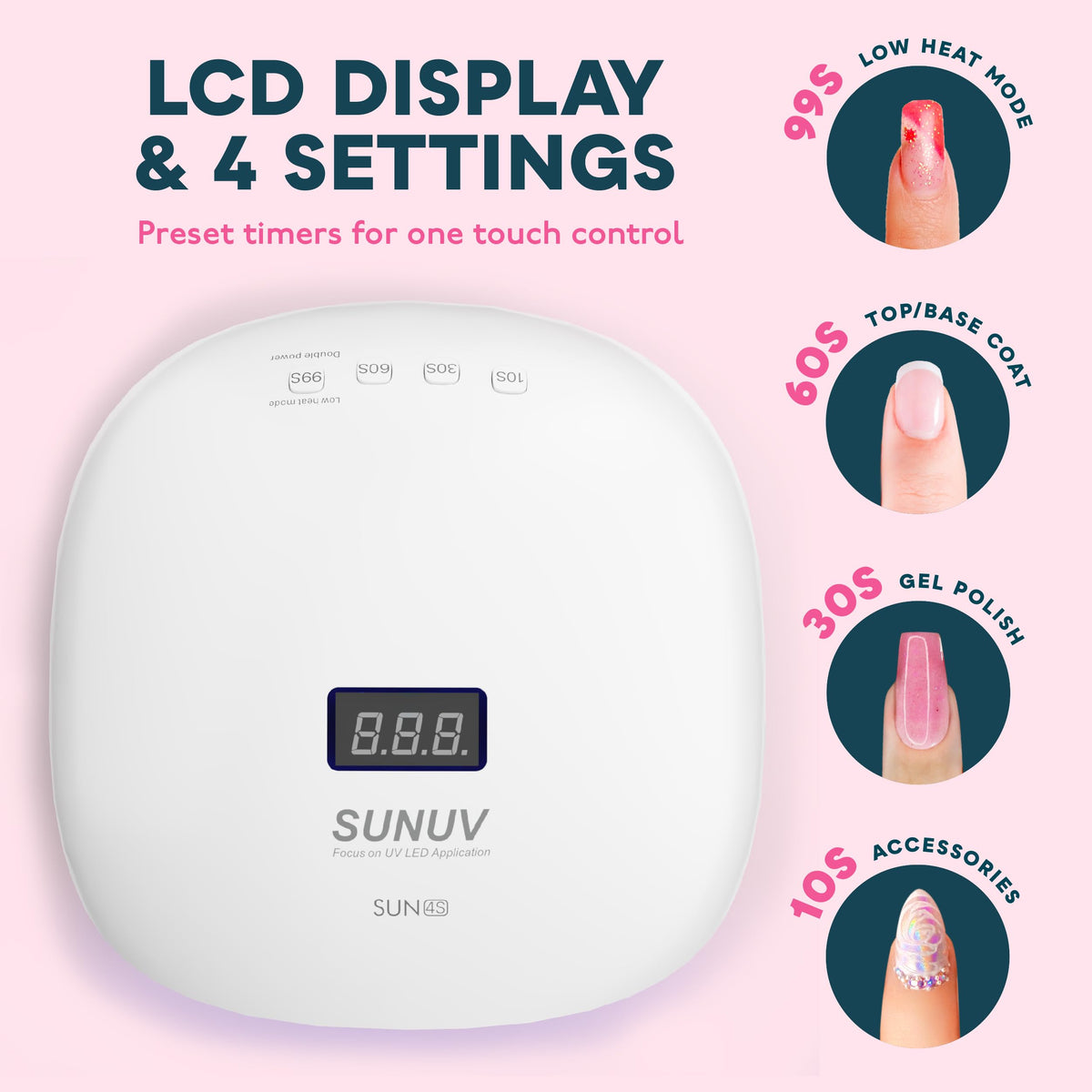 SUNUV UV Nail Lamp with hand inside for drying