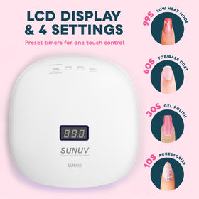 SUNUV UV Nail Lamp with hand inside for drying