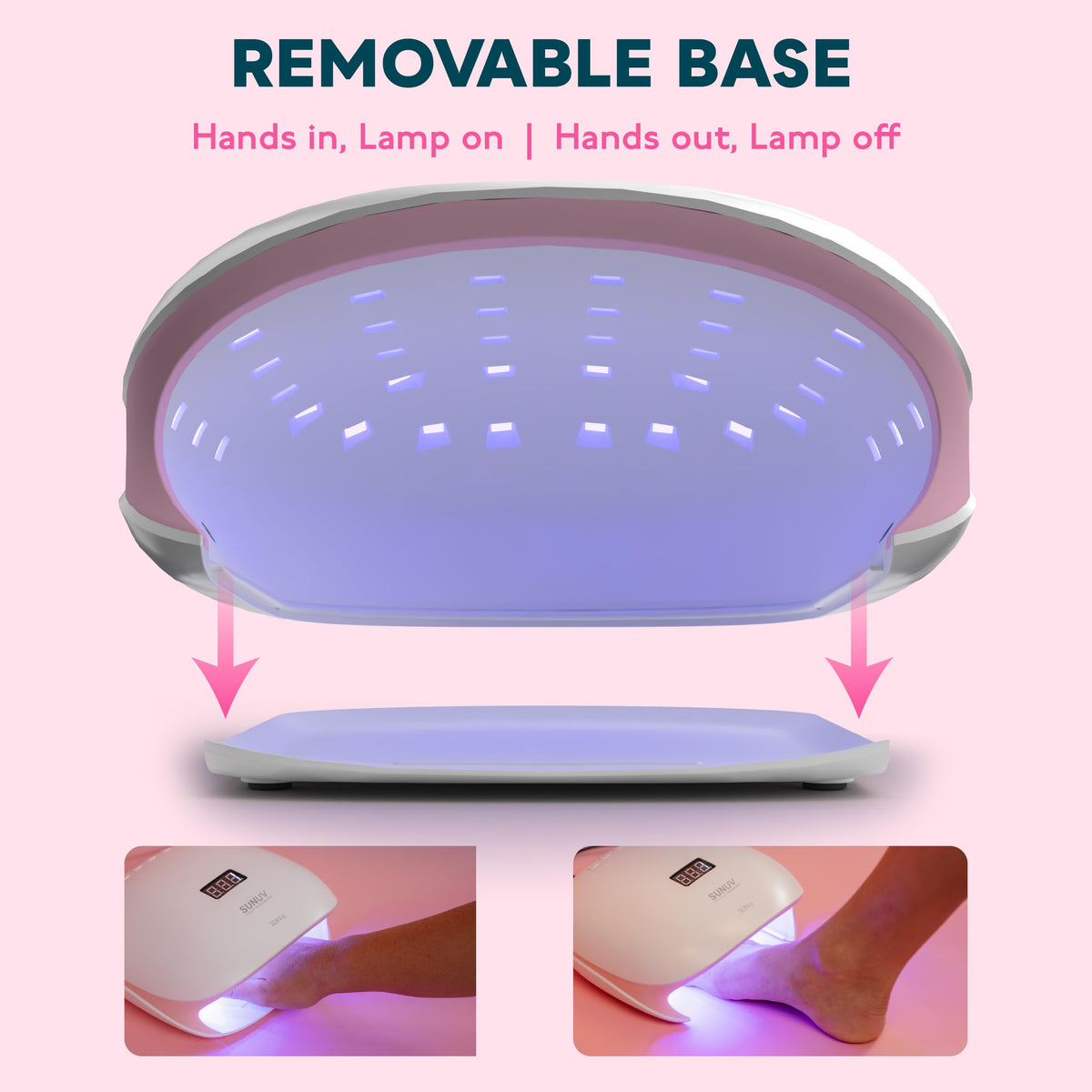 SUNUV UV Nail Lamp with various gel polishes