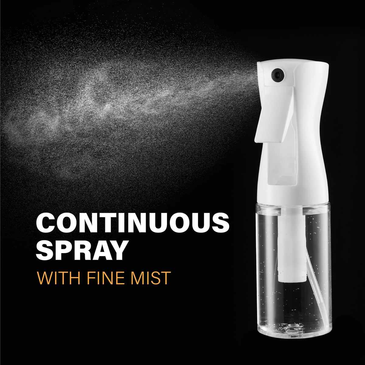 SUPER+ Continuous Spray Bottle in use for hairstyling