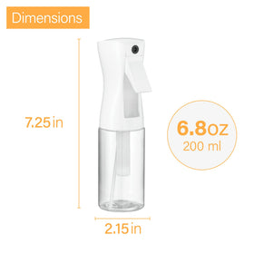 SUPER+ Continuous Spray Bottle with mist being sprayed on hair