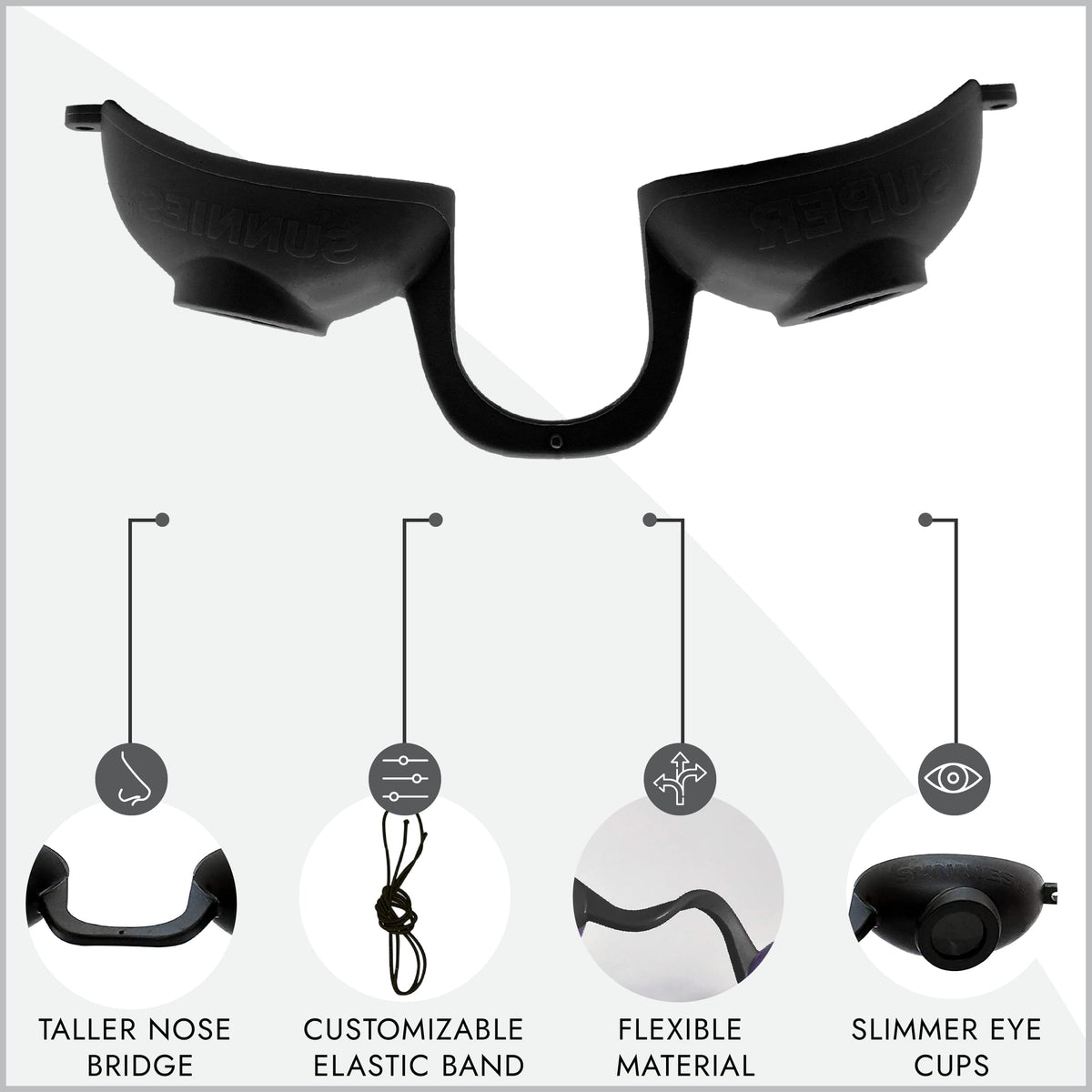 Super Sunnies goggles with flexible eyeshields