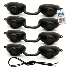Super Sunnies tanning bed goggles black front view