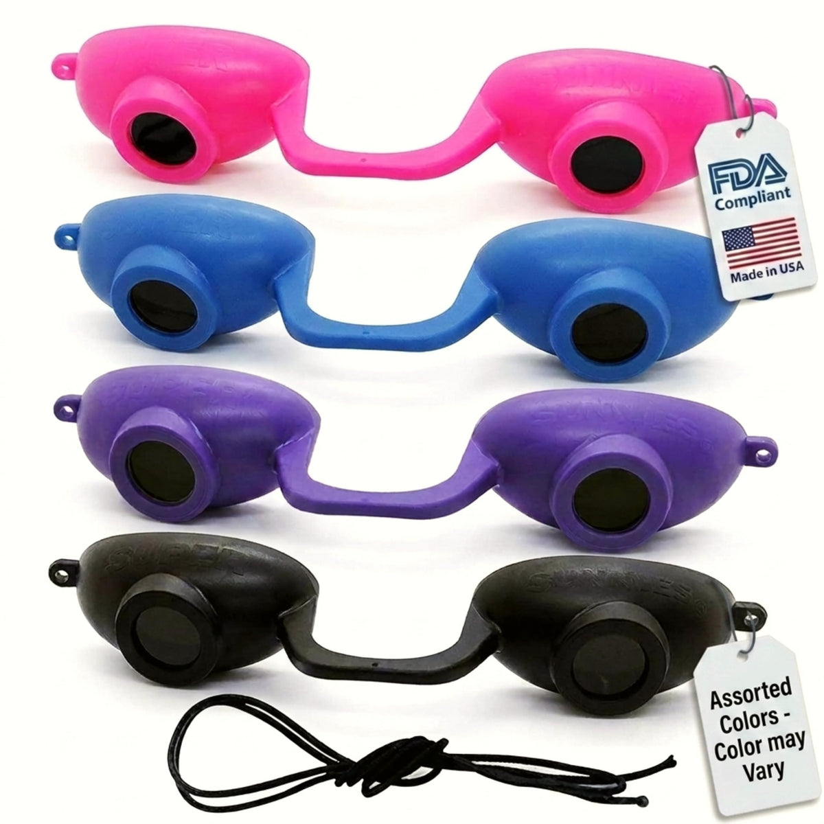 Super Sunnies Tanning Bed Goggles front view